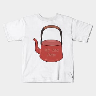 It's tea time enamel tea kettle Kids T-Shirt